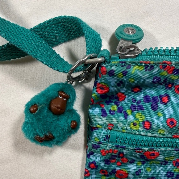 Kipling Teal Floral Crossbody Bag - Picture 9 of 9
